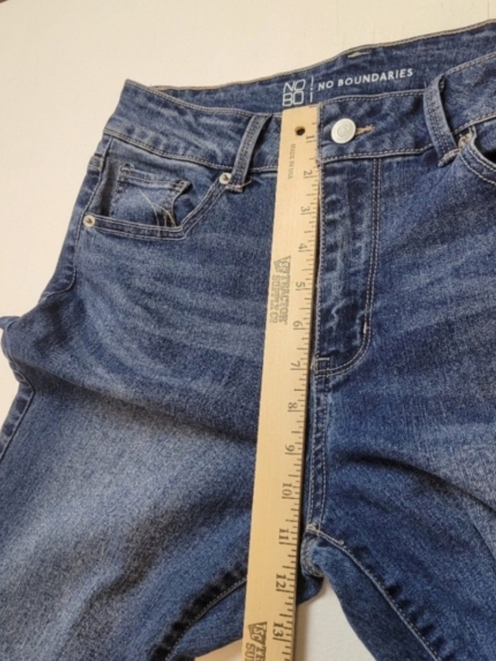 No Boundaries Blue Denim Flared Jeans Size 13 - Picture 5 of 6